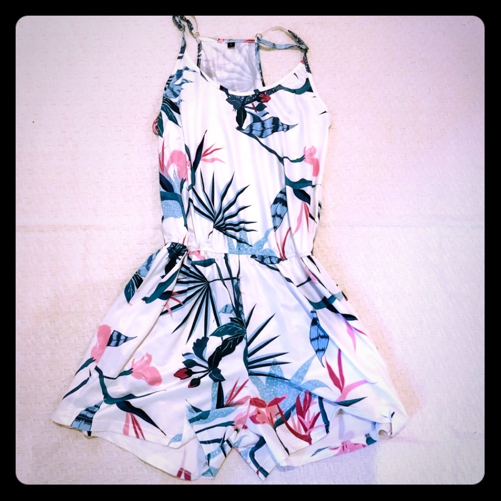 floral romper/cover-up